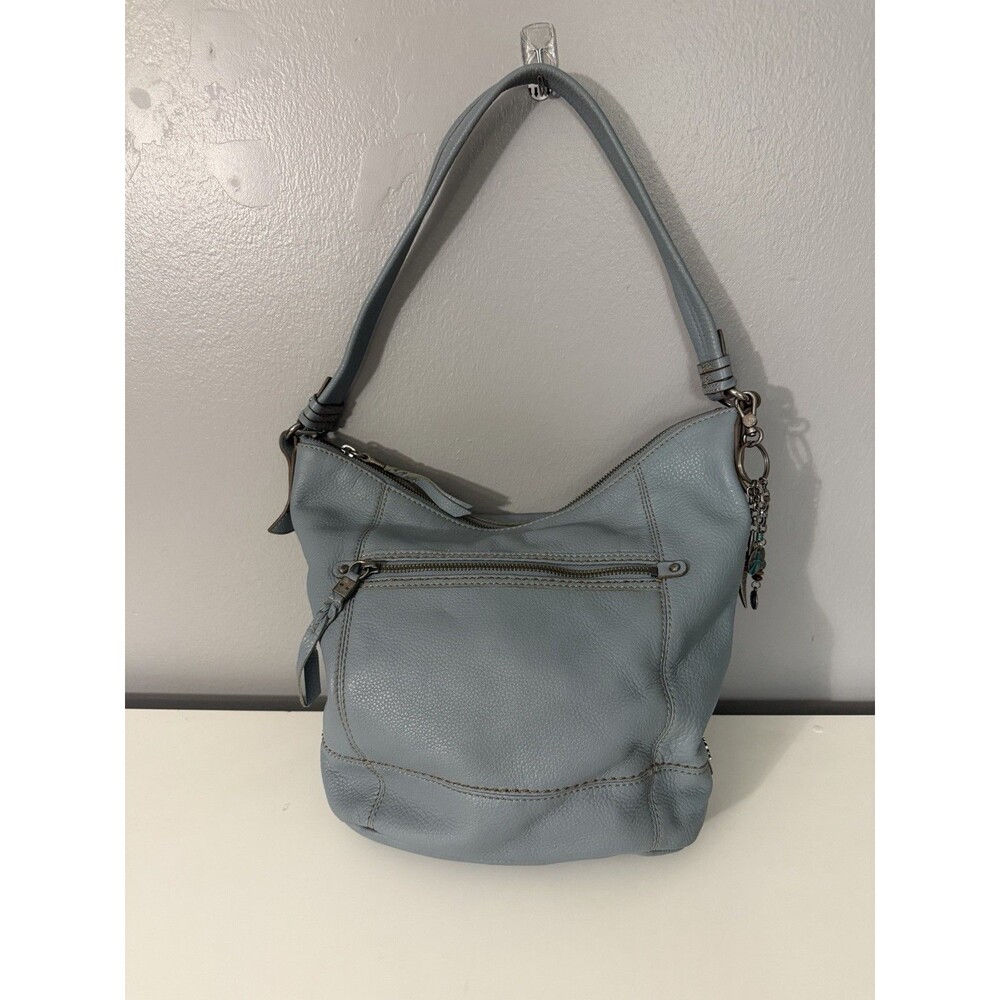 The Sak Sequoia Hobo Pebbled Leather Handbag Maritime Blue Shoulder bag Purse